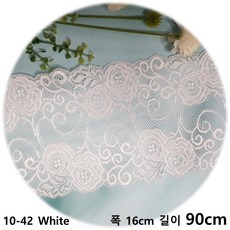 dklace 스판레이스 10-42 왕장미 레이스 2 color ( 16cm (1yd 5yd 10yd) 기준 ), 1개, Orange