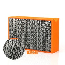 1Pc 다이아몬드 핸드 폴리싱 패드 스톤 대리석 세라믹 연마 샌딩 디스크 타일 유리 그라인드 블록 폴리 셔, [04] 1Pcs-100