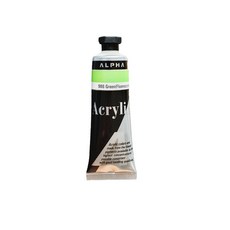 미술용 아크릴칼라물감 2시리즈 50ml 낱색 1개 알파색채, 986번 그린플로어센트