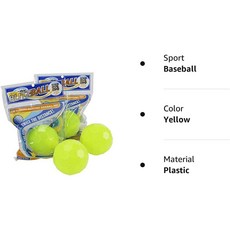 BLITZBALL 棒球玩具, 黃色, 1個
