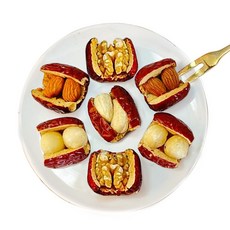 餅乾樹 CookieTree 紅棗綜合堅果，內含核桃、杏仁、夏威夷豆、腰果，獨立包裝，無添加, 1個, 紅棗杏仁300g