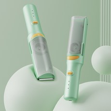 嬰兒理髮器超輕音自動吸發寶寶剃頭髮新生兒童電推子剃髮神器, 綠色:如圖