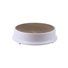 고양이 원형 미니볼 스크래쳐 방석 캣 공놀이 장난감, 화이트, 1개