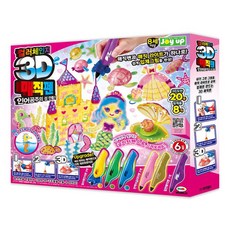 미미월드 3D 매직펜 인어공주의 성 학습교구, 혼합된, 1개