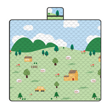 시스슈 아웃도어 피크닉매트 휴대용 두꺼운 접이식 캠핑러그 방수 방습 돗자리, 귀여운 양