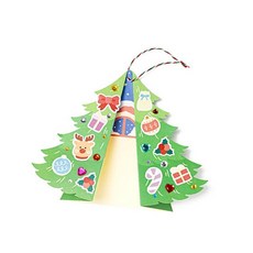 크리스마스 입체트리 카드 1개입 색종이 크리스마스카드 크라프트지
