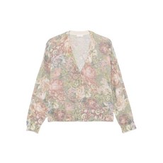 리우조 플로럴 프린트 가디건