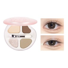 PINKCAT 羅小曼四色臥蠶盤 粉嫩感甜妹 臥蠶粉 高光 臥蠶筆 提亮 眼影 綜合盤 陰影 細節 暈染, 1個