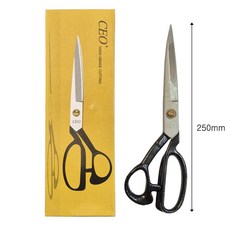 CEO 재단가위 원단가위 재봉 수예 코팅손잡이 (다섯사이즈), 10"(260mm), 1개