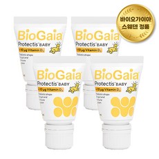 바이오가이아 아기 유산균 비타민D 이지드롭 10ml 튜브형 4개입 프로바이오틱스 베이비드롭 (유통기한 27년 8월), 4개