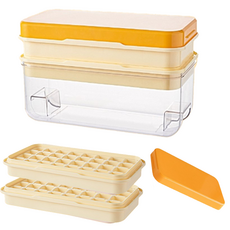 탱이하우스 푸쉬얼음트레이 2단, 1개, 옐로우