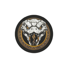 3.5CM 鈦合金圓形貼片 鈦合金反光片 合金貼紙 黑色大盾 鈦片 銘版 油箱蓋鈦片 裝飾, 曼巴蛇(黑底), 1個