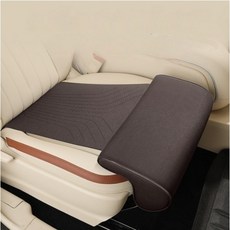 자동차 좌석 메모리 폼 다리 받침 스웨이드 좌석 다리 받침 일체형 주 운전석 보조 운전석 좌석 연장 패드H380, 블랙, 1개