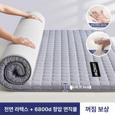 바닥토퍼 매트리스토퍼 토퍼매트리스 딱딱한 슈퍼싱글토퍼 침대토퍼 침대매트, 1cm, 체크무늬 그레이 5cm A