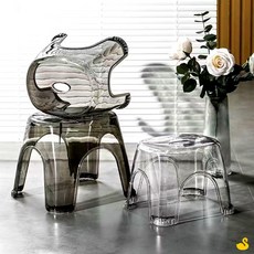 GOS 투명욕실의자 목욕탕의자 소 스툴의자