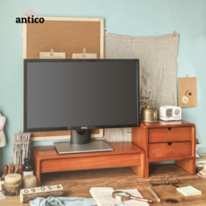 엔티코 원목 모니터 선반, 모니터 받침대, 우드