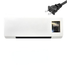 110V 強風壁掛式遙控暖風機 家用移動冷暖兩用取暖器, 冷暖兩用 (柔風款)美規110V 白色美規:一台