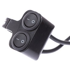 오토바이 ATV/자전거 핸들 바 헤드라이트 안개등 경적 듀얼 버튼 스위치 12V, 1개