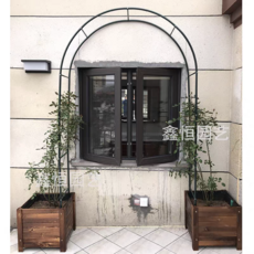 19mm Thickened Metal Arch Trellis for Climbing Roses Wedding Aisle Stand, white+dark green