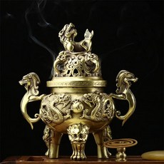 구리 향로 아로마 테라피 요가 명상용 불교용품 백단향, 1개, 기본 색상