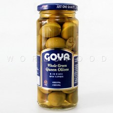 고야 홀 그린 퀸 올리브 절임, 359g, 1개