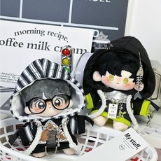 臺灣出貨 10cm娃衣 娃衣10cm運動衛衣套裝棉花娃娃炫酷抽繩連帽外套公仔項鏈配飾 娃衣 娃娃配飾 娃娃裝 G0R, 1個, 10cm黑框眼鏡1個,適合10cm棉花娃娃