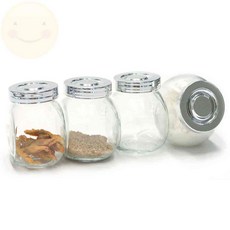 왅자마켓 유리 양념통 150ml 4개 유리밀폐용기