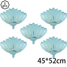 바다 아래 테마 생일 파티 장식 고래 불가사리 배너 가랜드 걸이, 1개, 44. 5pcs Balloon