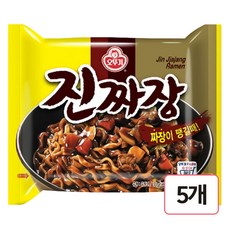 오뚜기 진짜장 봉지라면 135g, 5개