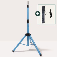 마운틴스톤 라이트락 미용 삼각대 헤어 발판 거치대 홀더 가발 마네킹 스텐드, 1개, 블루