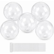 팍클리 왁뿌볼 DIY 고무공 만들기 케이블타이 세트, 투명 9cm, 5개