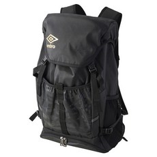 UMBRO 30L BKGD(UF5SBP01U) F 揹包 揹包 足球 球收納 多功能口袋 鞋子 衣櫃, 1個, 黑色 + 金色