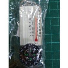 伊凱文戶外 野外生存指北針KEY 指南針溫度計鑰匙圈 K181，戶外登山探險必備, 1個