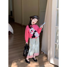 臺灣出貨 女童開衫加厚2025秋冬新款韓版女爆款洋氣百搭可愛小熊貓外套童裝