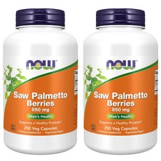 나우푸드 쏘팔메토 베리 550 mg, 2개, 250정