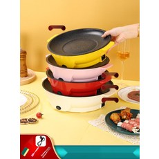 미니 멀티 그릴 가정용 전기팬 연기 안나는 고기 전기 불판, 2. 핑크 22cm