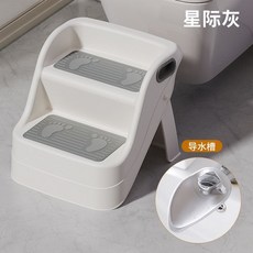 兒童階梯椅 踩腳凳 腳踏椅 兒童墊腳凳寶寶馬桶凳, 星際灰【可折疊】升級加大+導水槽, 1個