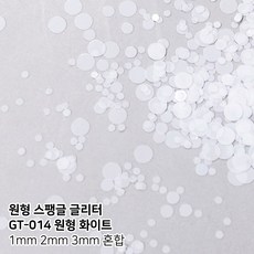 사이즈믹스 스팽글 원형 네일 글리터, 1개, GT-014 원형 화이트