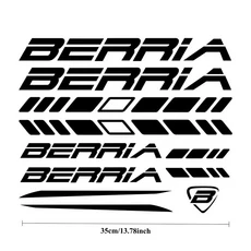 11개/세트 BERRIA 비닐 자전거 스티커 사이클링 애호가를 위해 특별히 제작되었습니다 소재 사용, 04 black
