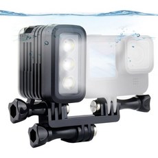 GoPro용 알루미늄 수중 다이빙 라이트 164피트 방수 충전 야간 조명 사진 액세서리 GoPro Hero 13 12 11 10 9 8 7 6 5 4 3 미니 맥스 세션 DJI, GoPro용 알루미늄 수중 다이빙 라이트 164피트 방