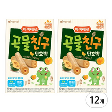 아이배냇 곡물친구, 단호박맛, 40g, 12개
