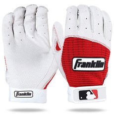 Franklin Sports MLB 프로 클래식 야구 배팅 장갑 성인 및 청소년 사이즈 프리미엄 프로 등급 품질 가죽 탁월한 통기성, 진주/레드
