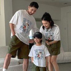 골든래빗 여성용 통기성 엄마 D피노키오 제작노트 반팔 티셔츠