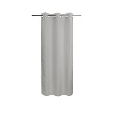 후크 없는 스톨 샤워 커튼 너비 91.4cm(36인치) - 좁은 스톨용 자석이 있는 부드러운 극세사 소형 샤워 커튼 방수 원단 및 세탁기 사용 가능 화이트, 회색