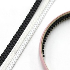 졸라매 고무빗살 접착 머리띠 부탁 고정 5mm, 10개, 블랙