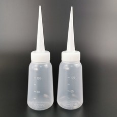 [행복사이소]반투명 눈금 줄눈 튜브 접착제 공병 뾰족 윤활유 작업용 재료 용기 공예 인테리어 시공 부자재 다용도, 1개