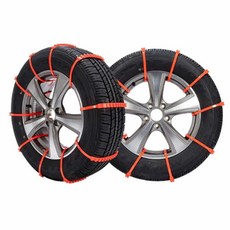 INSAVII 타이어 체인 겨울철 필수 미끄럼 방지 안전 주행 자동차 용품 비상 탈출 10개입