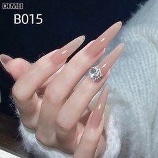 DFMEI 冰透拿鐵透膚色半透純色百搭顯白色持久美甲店專用甲油膠, 1個, 1g, 冰透拿鐵15ml:如圖