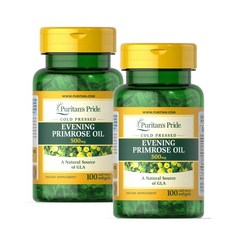 퓨리탄스프라이드 이브닝프림로즈오일 500mg 위드 GLA 소프트젤 Puritans Pride Evening Primrose Oil GLA, 2개, 100정