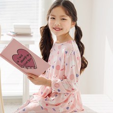 마벨슈슈 여아용 냉감 통기성 캔디래빗 쿨냉감 8부 파자마 상하의 세트